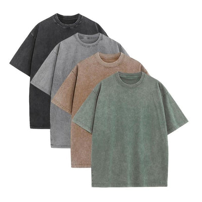 Oversoul – Camisetas desgastadas de corte holgado