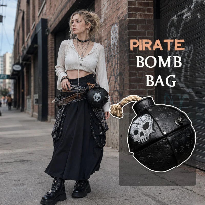 ShadowFuse – Bolso Cruzado de Moda con Forma de Bomba Gótica