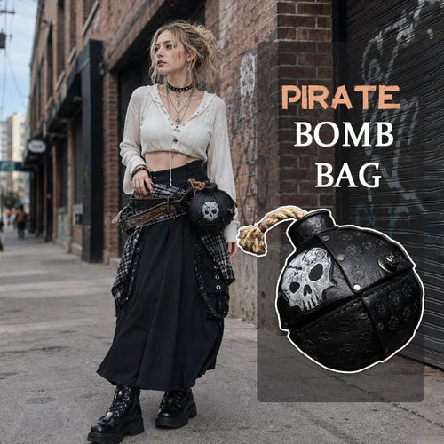 ShadowFuse – Bolso Cruzado de Moda con Forma de Bomba Gótica