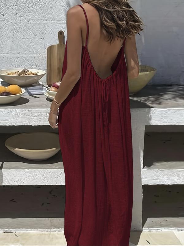 LuxeLounge – Elegante vestido de descanso camisero sin mangas