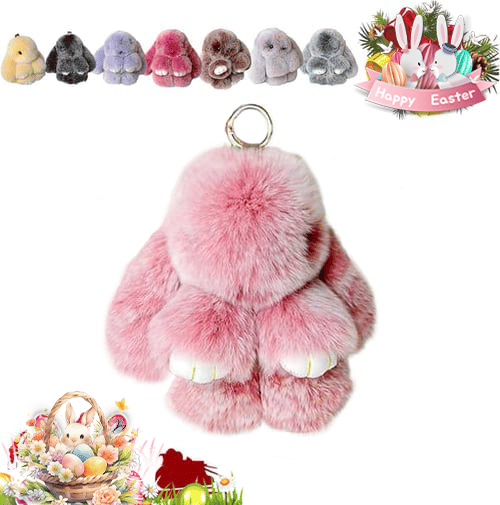 HopCharm – Llavero de peluche con conejito adorable