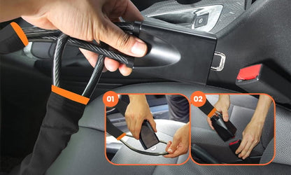 DriveDefender | Sistema antirrobo para coche con bloqueo del cinturón de seguridad y el volante