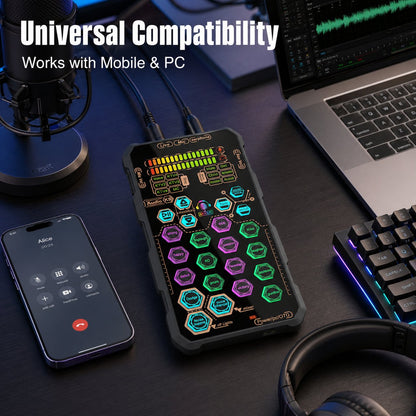 SoundMorph – Tarjeta Cambiador de Voz Portátil en Vivo