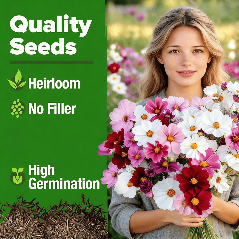 PurePetal – Semillas de zinnia para flores heirloom vibrantes
