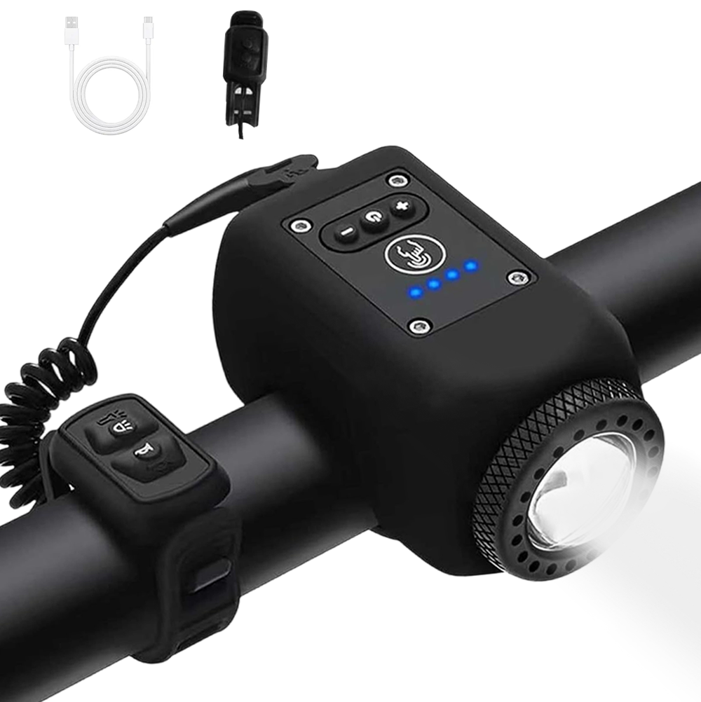 RideSafe – Claxon electrónico para bicicleta con potente foco