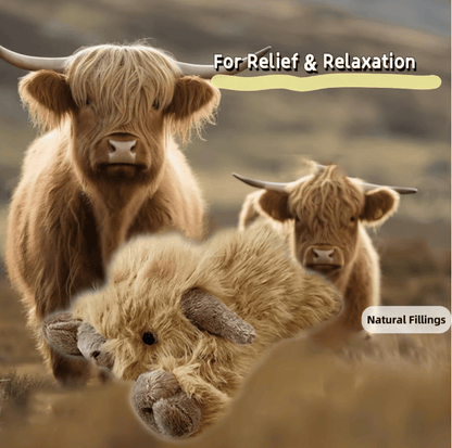 HighlandHugs – Peluche de vaca de las Highlands de dibujos animados adorable