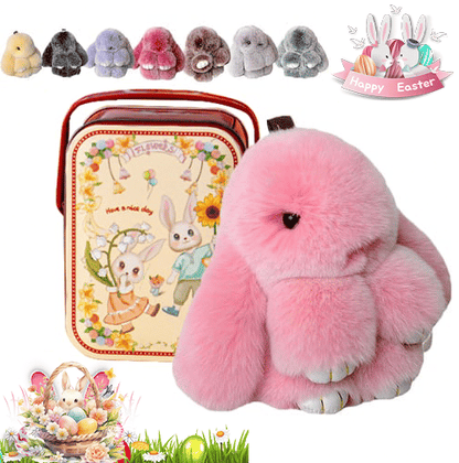 HopCharm – Llavero de peluche con conejito adorable