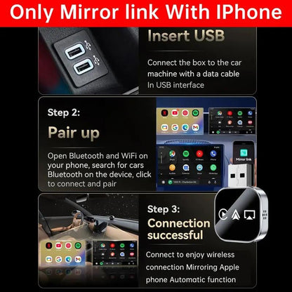 MirrorMax – Nahtloser kabelloser CarPlay-Konverter