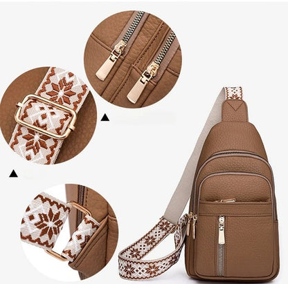 LuxeCarry – Bolso cruzado minimalista de color sólido