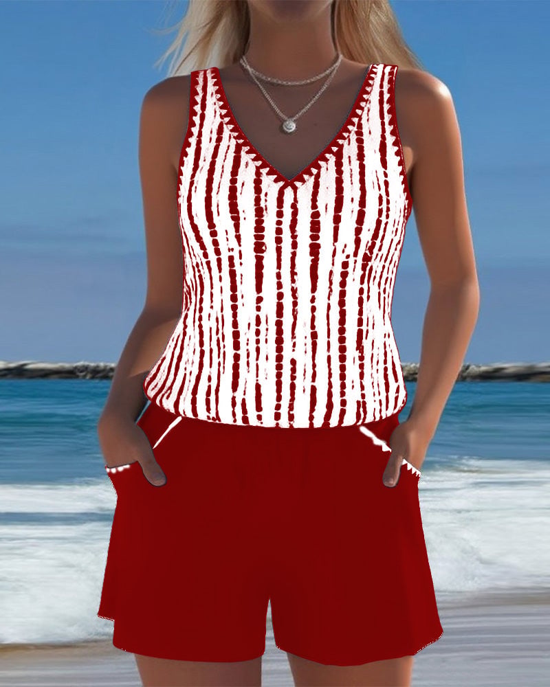 CoastalEase Tankini – Urlaubsschwimmbekleidung