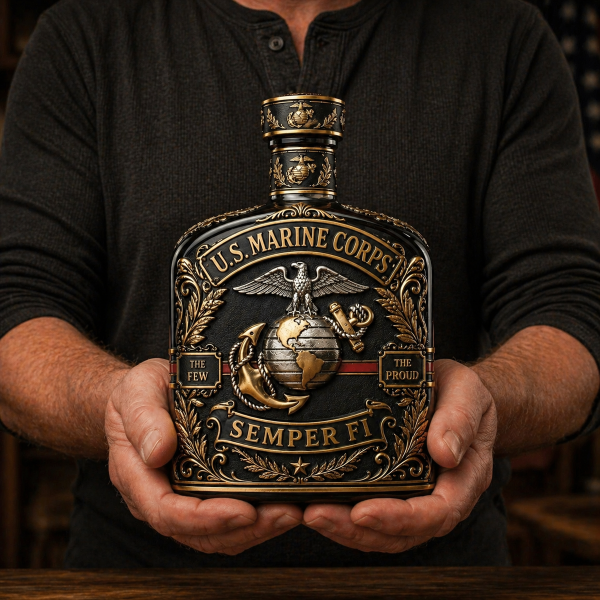 BattleGlory – Botella de colección del Cuerpo de Marines de los EE. UU.