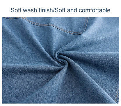 ApronMuse - Premium Soft-Denim-Schürze mit überkreuzten Trägern