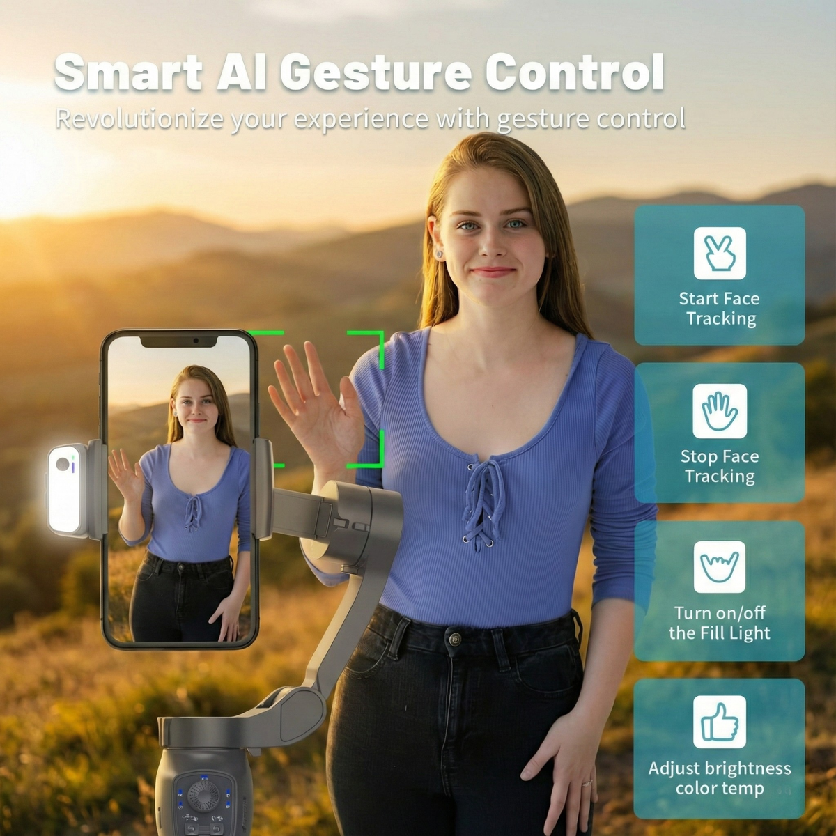 VibeShot: estabilizador con inteligencia artificial y seguimiento inteligente