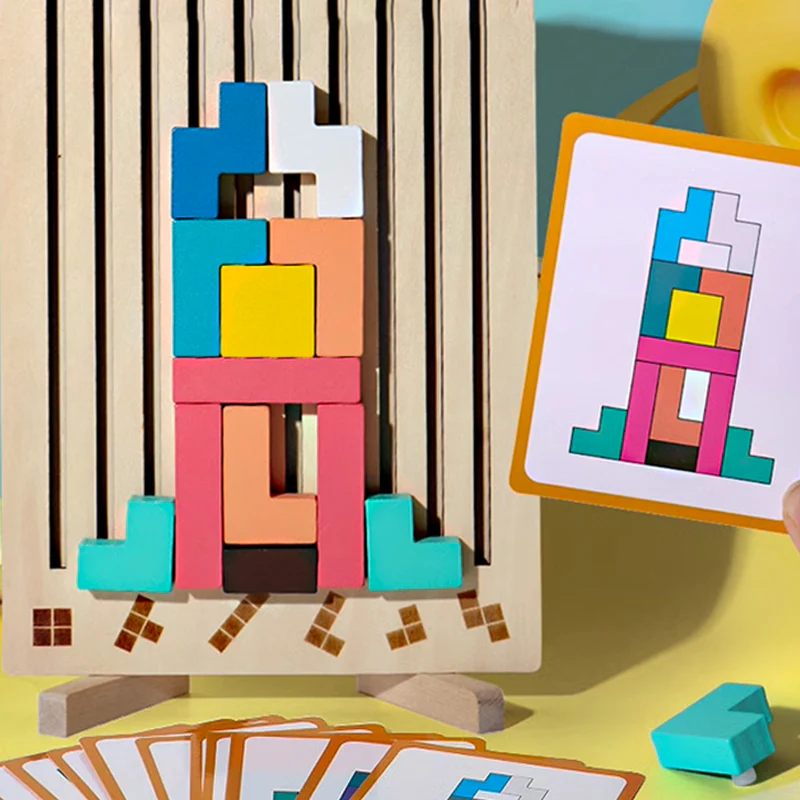 TetraMind – Montessori-Holzpuzzle-Set