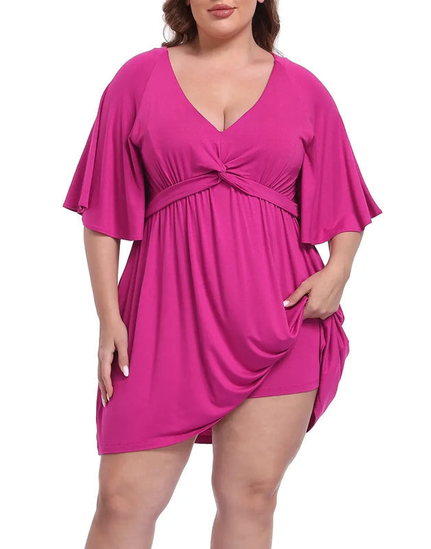 CurvaBelle - Vestido corto de talla grande