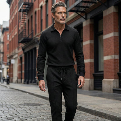 UrbanEase – Conjunto de descanso para hombre en tejido tipo gofre transpirable