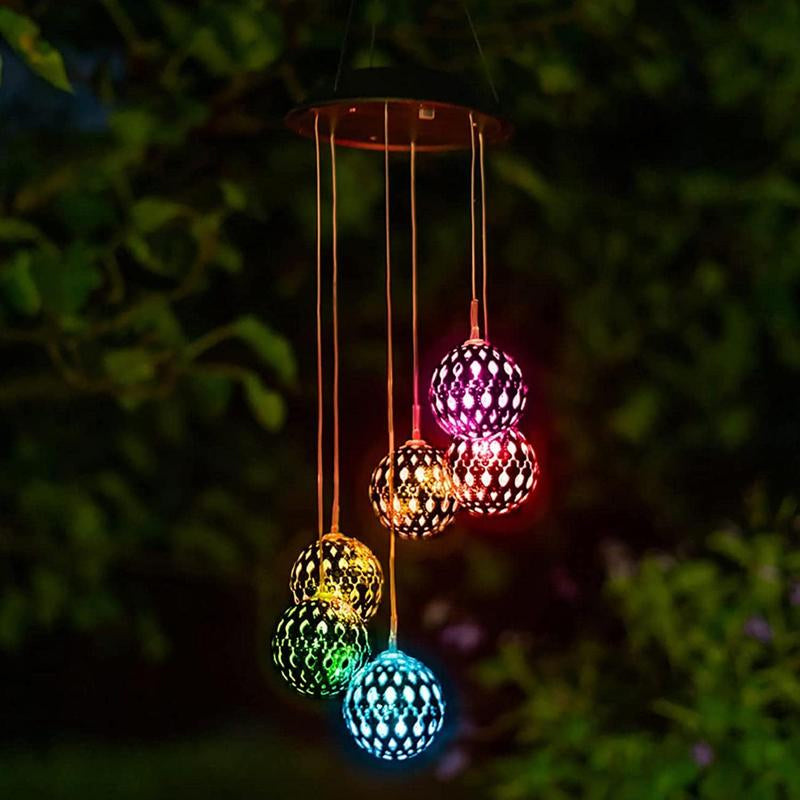 LunaBreeze Chime – Amuleto de Luz Solar para Jardín Resistente a la Intemperie