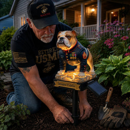DevilDog – Semper Fidelis Solar-Gartenleuchte