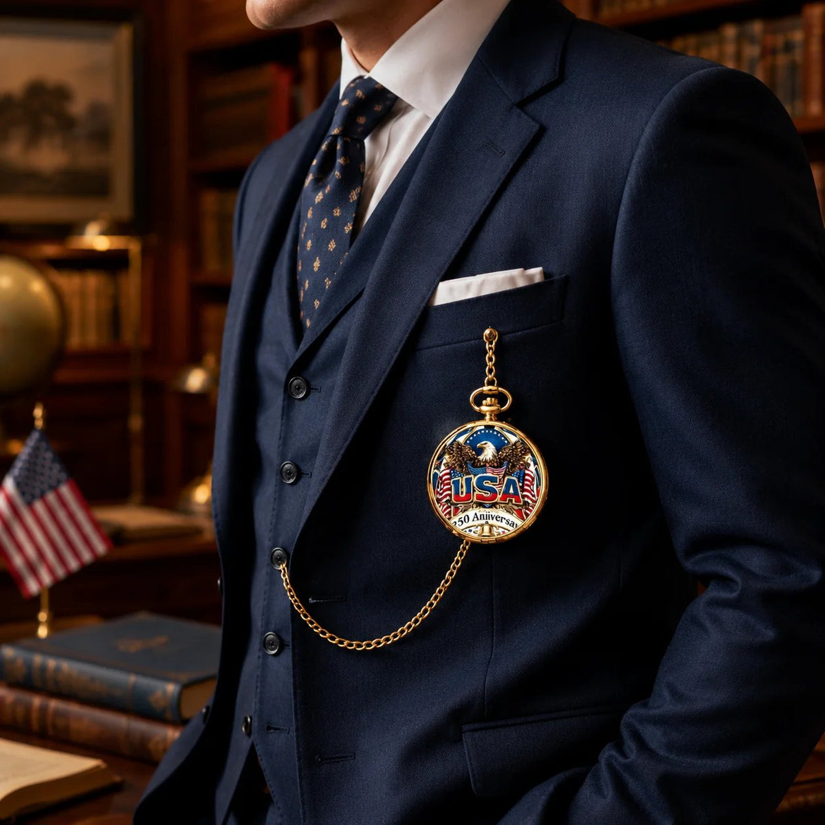 LibertyChrono – Reloj de Bolsillo 250 Aniversario de EE. UU.