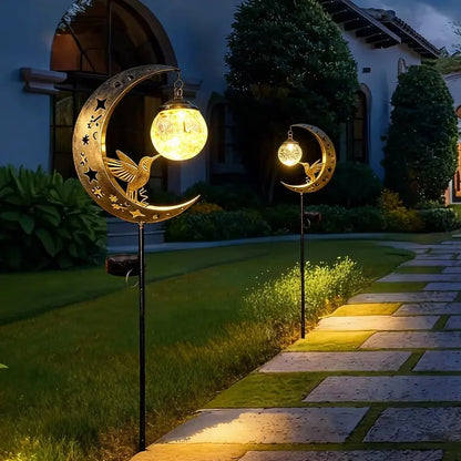 MoonFeather – Estaca Solar Decorativa de Jardín Colibrí