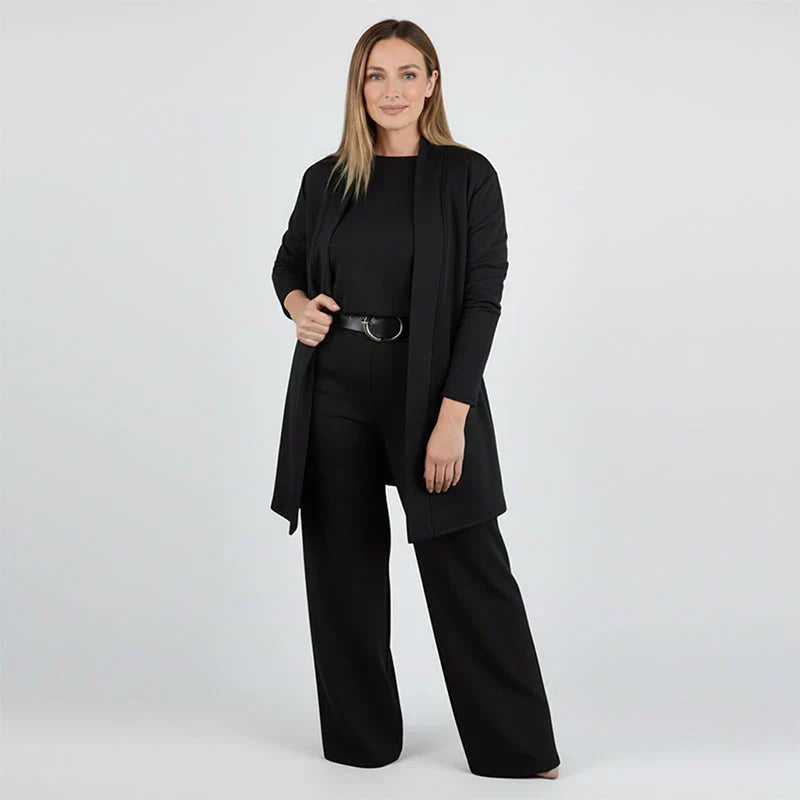 Elegante conjunto de 3 piezas con caída fluida – Lunara™