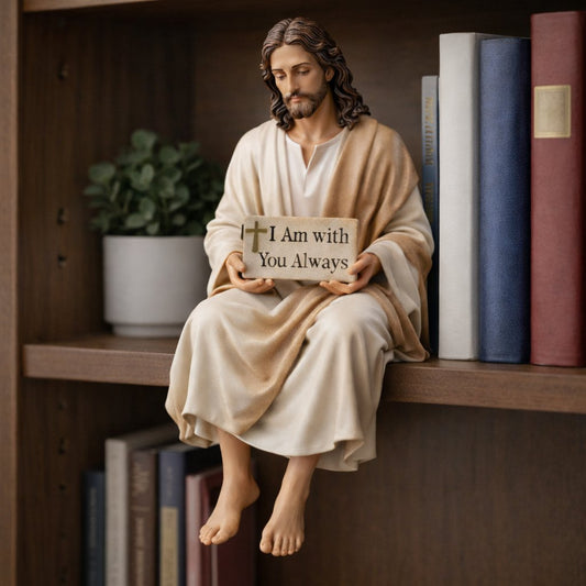 ✝Jesus-Schreibtischbegleiter-Figur✨Handbemalte Keramikfigur
