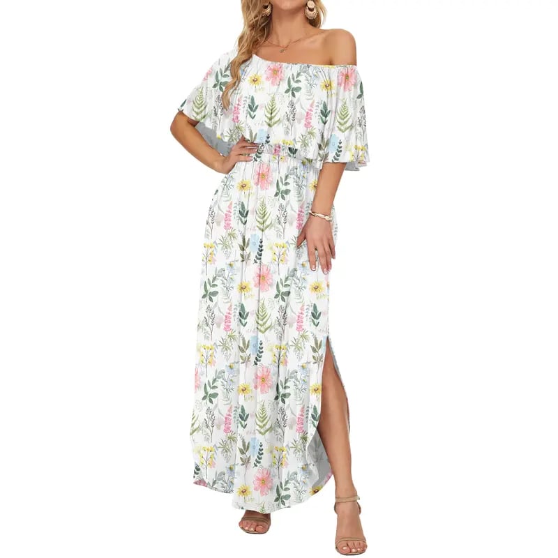 GraceLoom – Vestido Fluido de Hombros