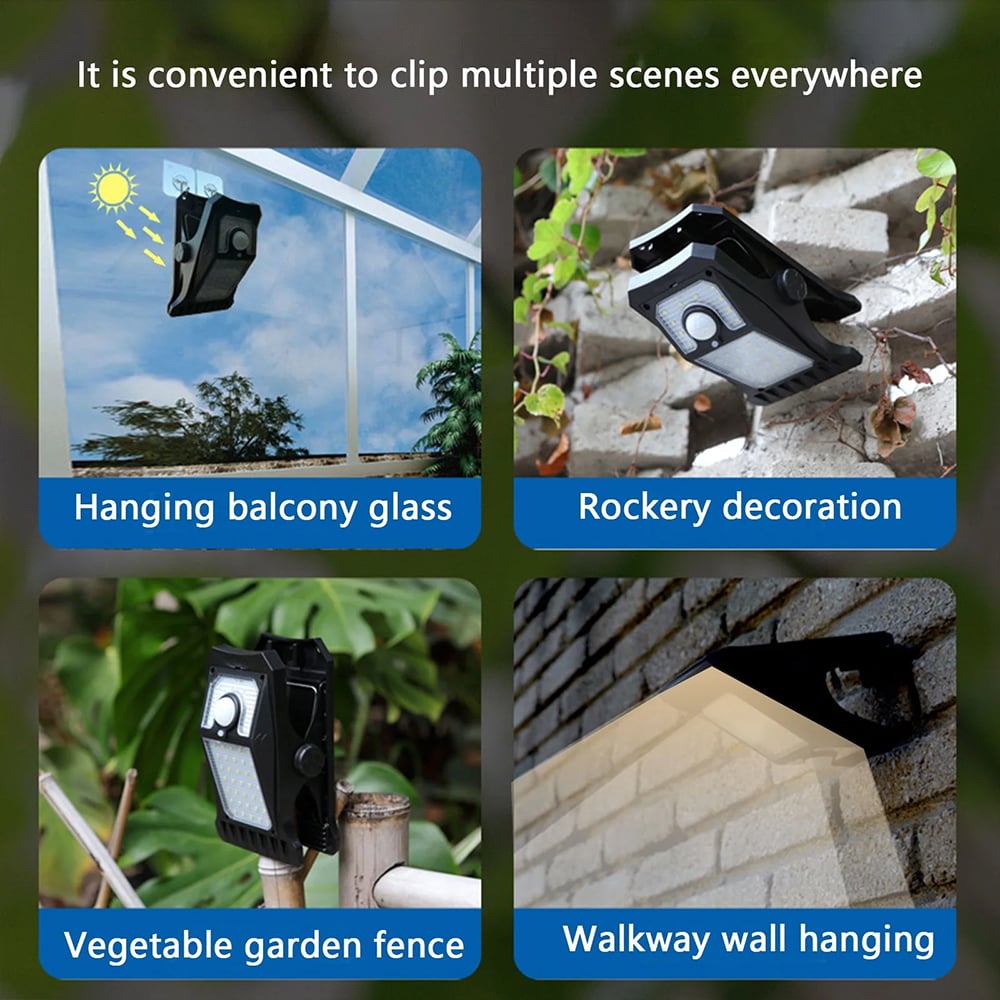 SunSense - Luces solares automáticas con sensor de movimiento para jardín