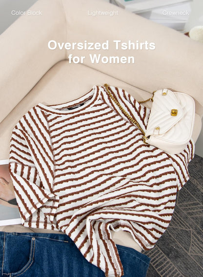 EasyStripe – Gestreiftes T-Shirt mit Rundhalsausschnitt in lockerer Passform