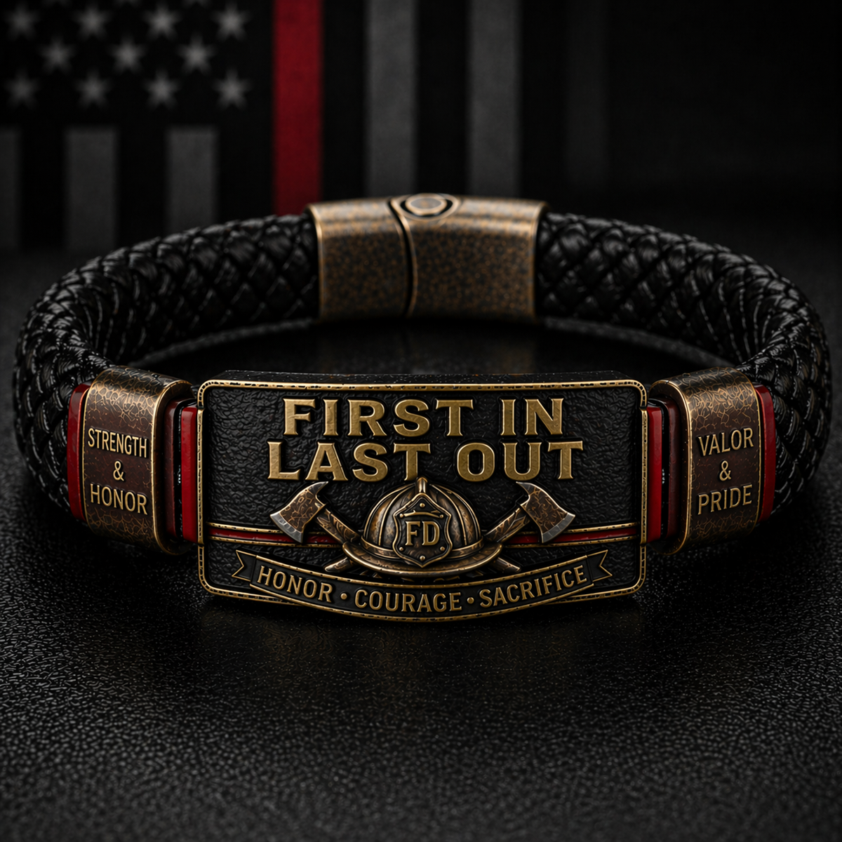 RedLineValor – Pulsera Orgullo Bombero