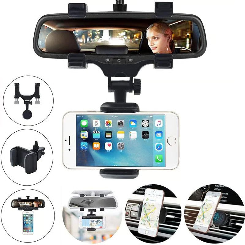 FlexMount – Soporte Giratorio para Teléfono para Espejo Retrovisor