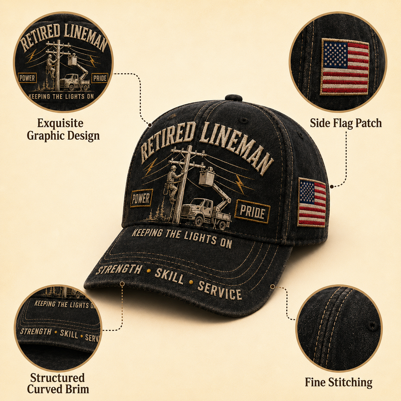 PowerGuard – Gorra conmemorativa del liniero jubilado