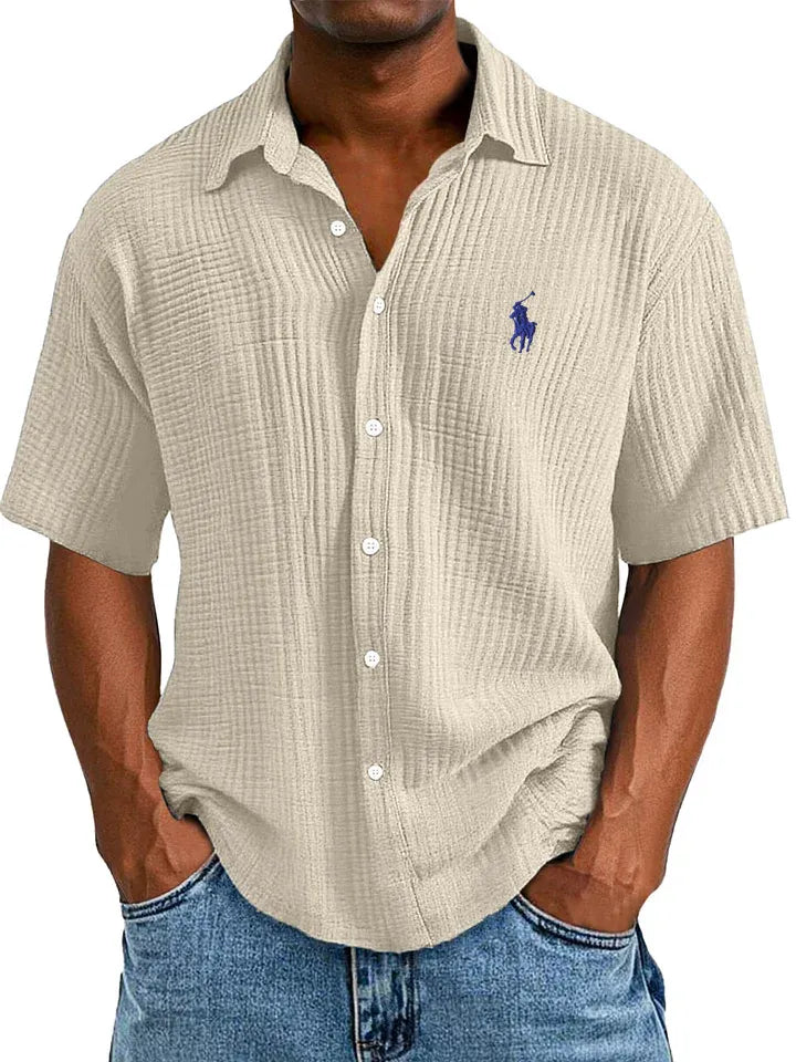 UrbanLoom – Camisa de manga corta con textura y corte relajado