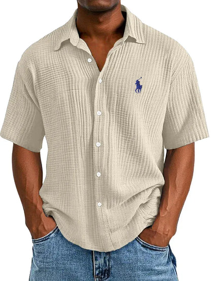 UrbanLoom – Camisa de manga corta con textura y corte relajado