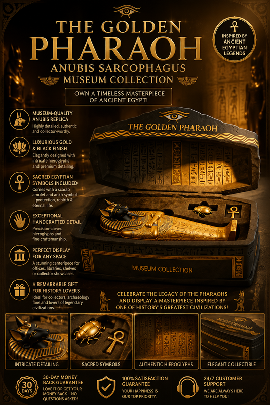 PharaohGuard – Colección de Sarcófagos Anubis Dorado