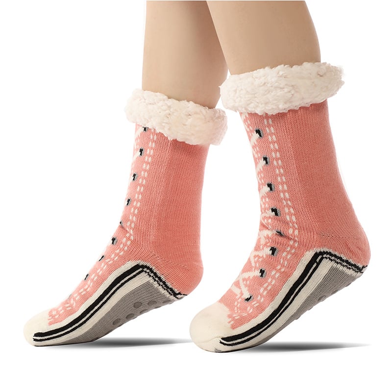 ToastyToes - Calcetines tipo pantufla de forro polar antideslizantes