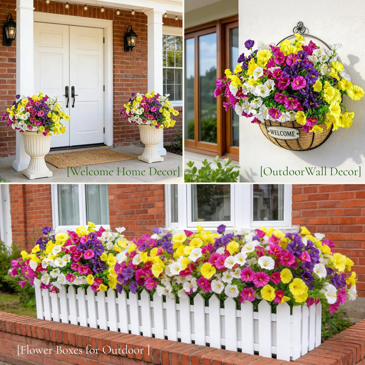 EverBloom – Flores de Petunia Artificiales Resistentes a los Rayos UV