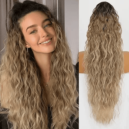SilkiPony – Extensión de Cola de Caballo de Cabello Natural