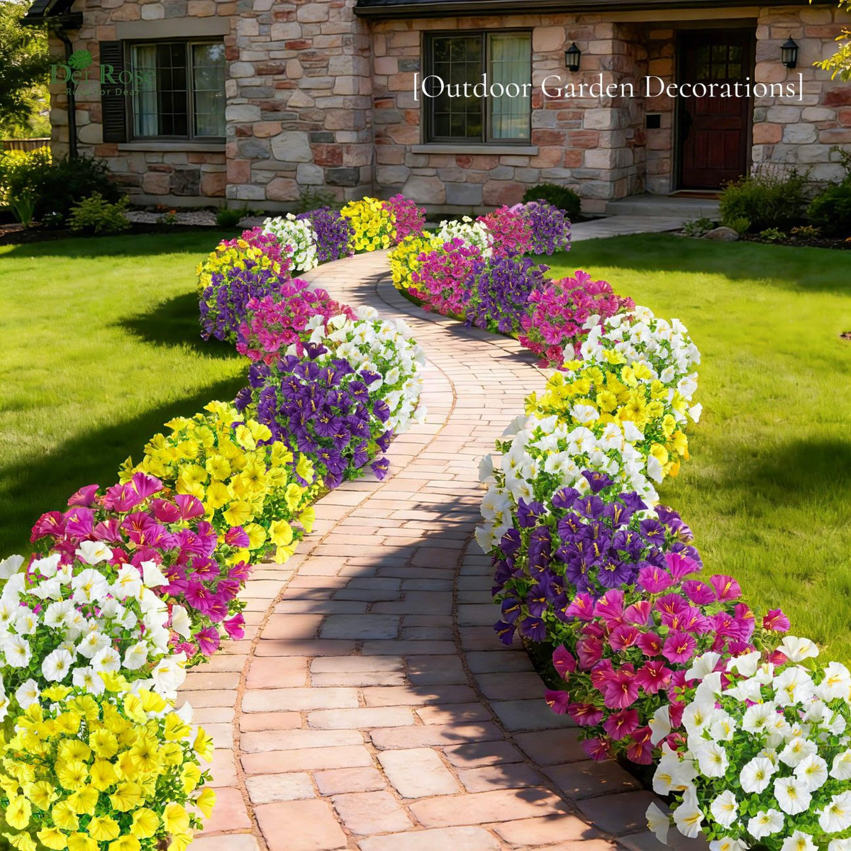 EverBloom – Flores de Petunia Artificiales Resistentes a los Rayos UV