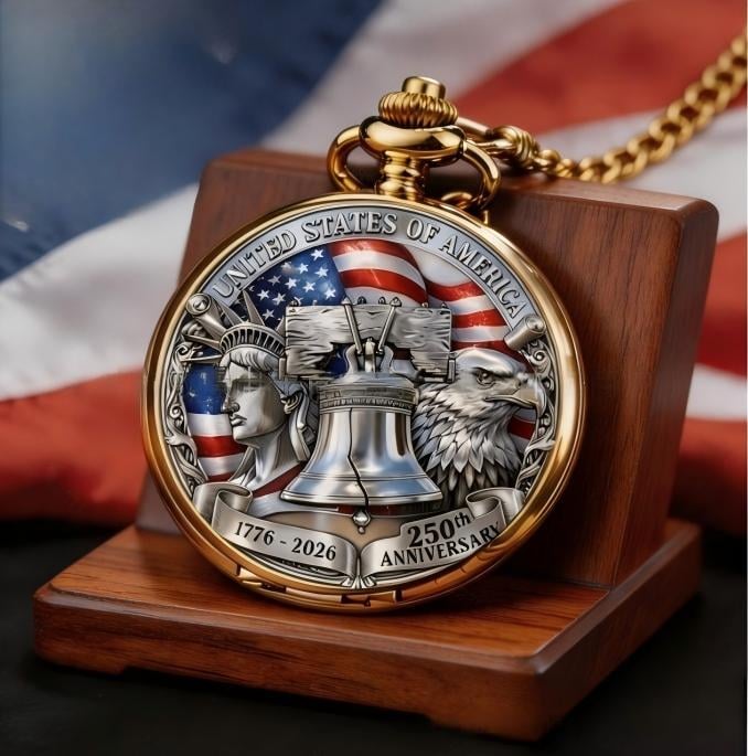 LibertyChrono – Reloj de Bolsillo 250 Aniversario de EE. UU.