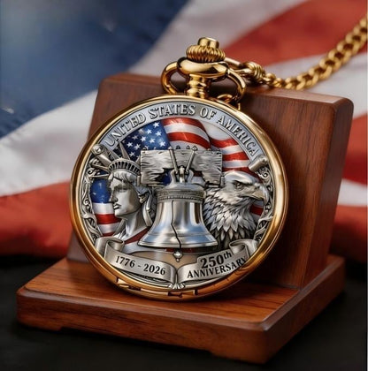 LibertyChrono – Reloj de Bolsillo 250 Aniversario de EE. UU.