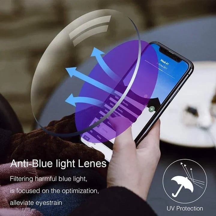 VisionGuard – Gafas de lectura de doble uso Sapphire antirreflejante de luz azul