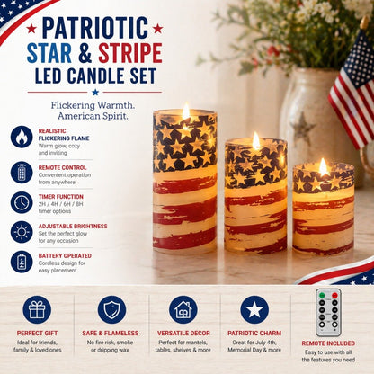 FreedomFlame – Von den USA inspirierte flammenlose Kerzenkollektion