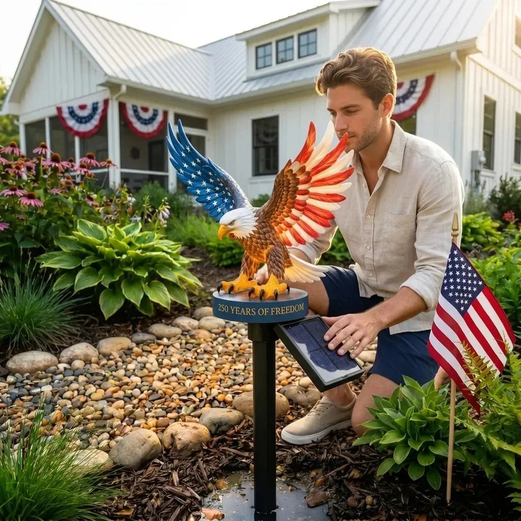 PatriotFlame – Estaca de jardín Águila Solar