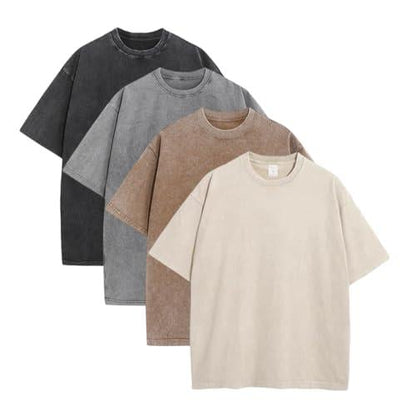 Oversoul – Camisetas desgastadas de corte holgado