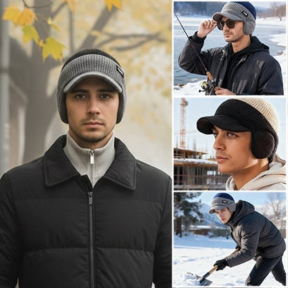 FrostFlex - Gorro de Invierno Cortavientos con Visera de Ajuste Elástico
