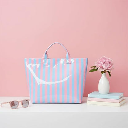 CarryWave – Bolso tote a rayas de lona duradero