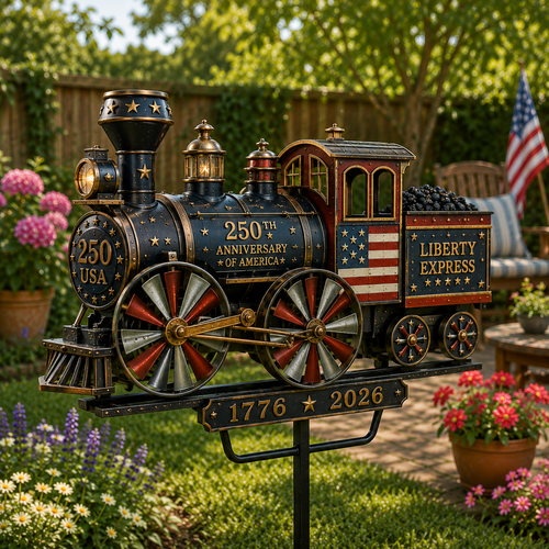 AmericanLegacy – Decoración Vintage de Jardín Tren de Viento