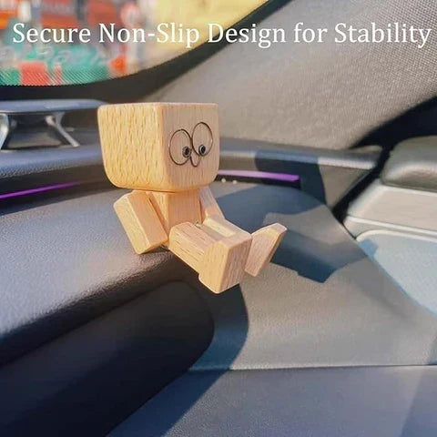 WoodyBuddy | Adorable cabezón de madera para decorar el salpicadero