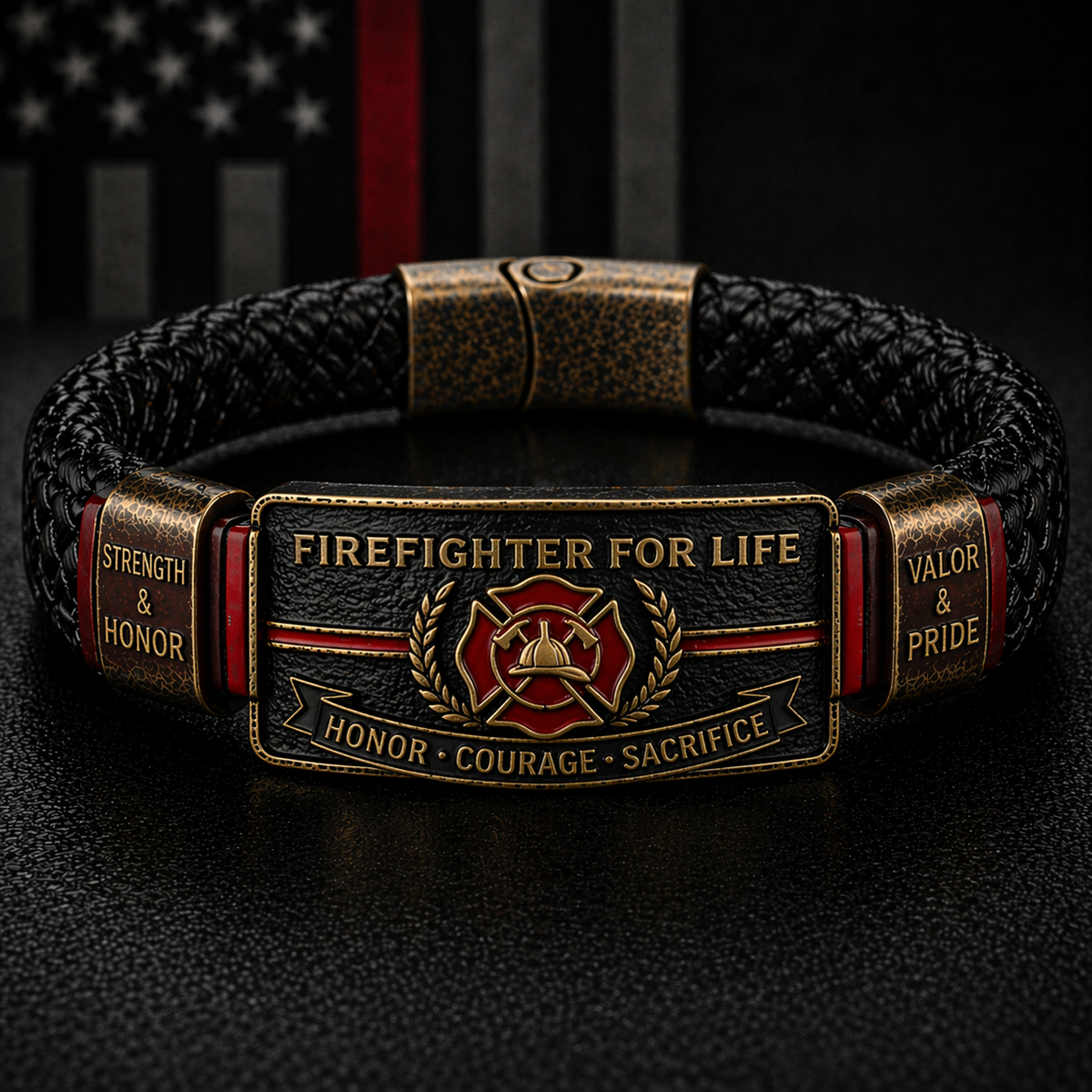 RedLineValor – Pulsera Orgullo Bombero